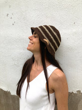 Load image into Gallery viewer, JERONIMA Hat - M - Brown stripes