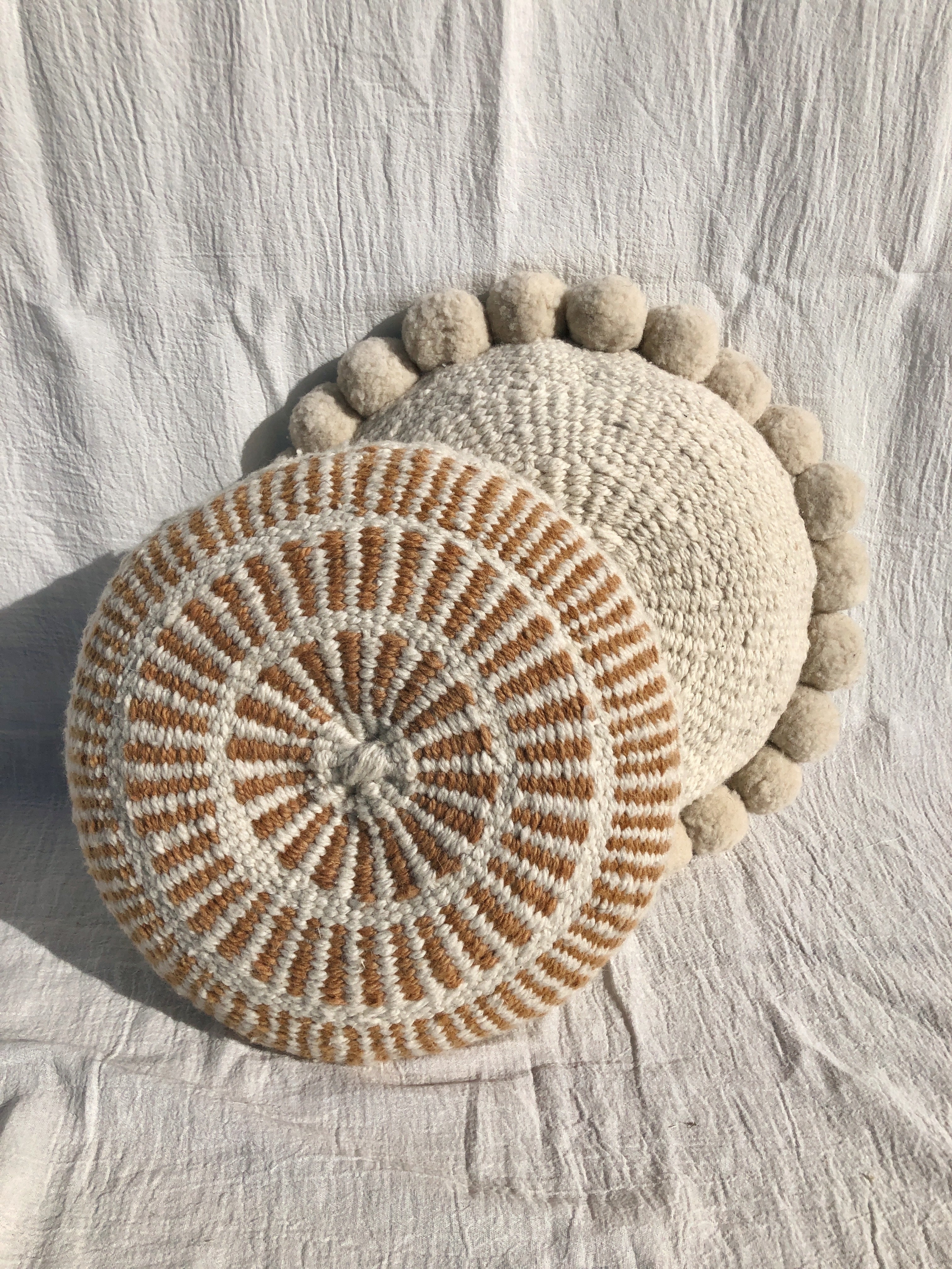 AMPARO Cushion Cover - Natural and Ochre